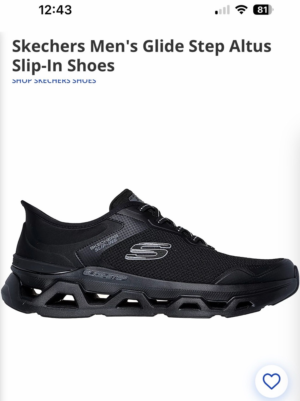 Skechers Men's Glide-Step Altus Slip-On Shoes - Black sz 7.5